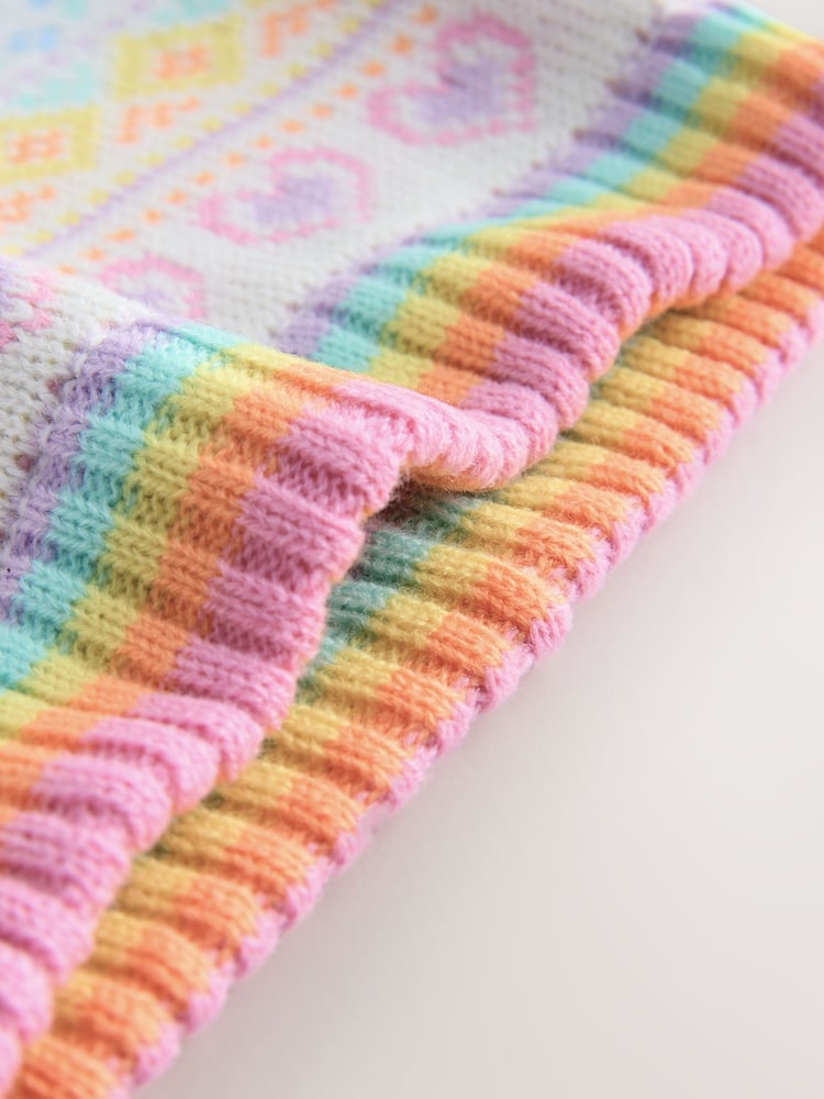 Pastel Rainbow Fairisle - Little Bird by Jools Oliver Knitted Snood - Bild 2 von 3