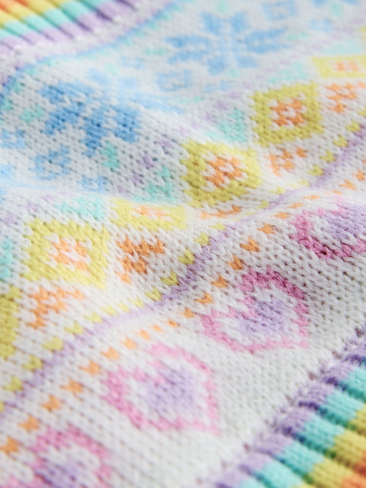 Pastel Rainbow Fairisle - Little Bird by Jools Oliver Knitted Snood - Bild 3 von 3