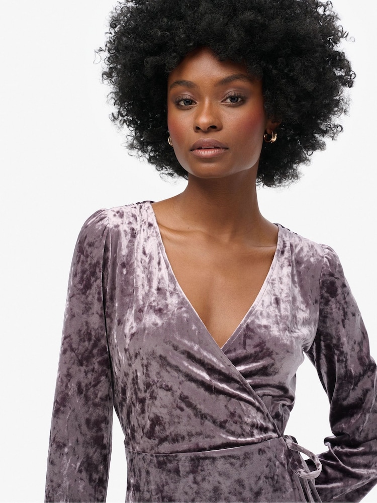 Superdry Velvet платья мини с запахом - Image 4 of 4