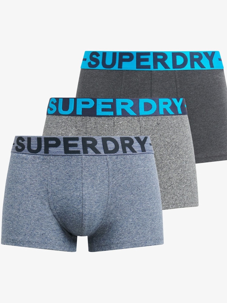 Superdry Grey Light Boxers 3 Pack - Image 1 of 1