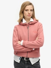 Superdry Light Pink Essential Logo Zip Hoodie - Image 1 of 3