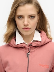 Superdry Light Pink Essential Logo Zip Hoodie - Image 3 of 3