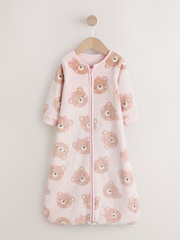 Pink Bear 2.5 TOG Fleece Baby Sleep Bag - Image 1 of 7