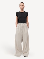 St Agni Cream Petit Paperbag Waist Trousers - Image 1 of 6