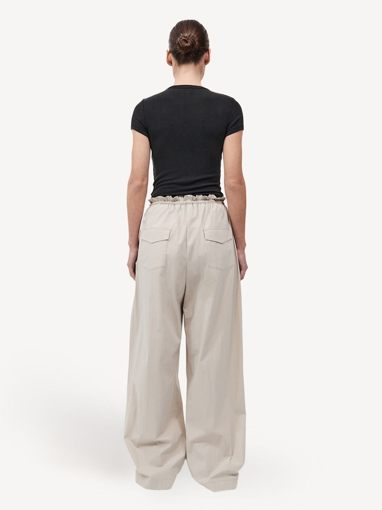 St Agni Cream Petit Paperbag Waist Trousers - Image 2 of 6