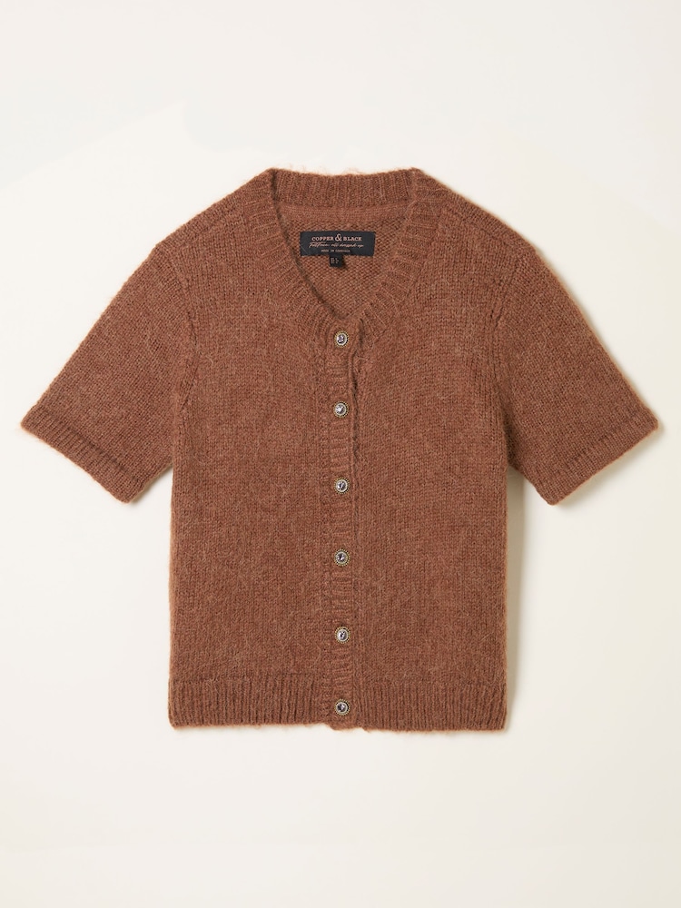 FatFace Elsie Brown Fluffy Cardigan - Image 1 of 1 FatFace Elsie Brown Fluffy Cardigan - Image 1 of 1