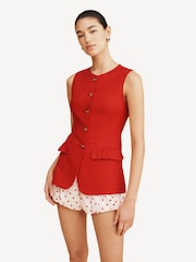 Posse Red Matilda Linen Waistcoat - Image 1 of 7