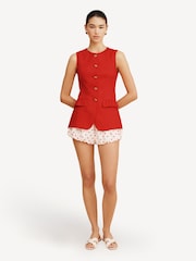Posse Red Matilda Linen Waistcoat - Image 3 of 7