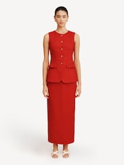 Posse Red Matilda Linen Waistcoat - Image 5 of 7