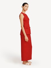 Posse Red Matilda Linen Waistcoat - Image 6 of 7