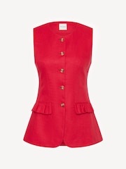 Posse Red Matilda Linen Waistcoat - Image 7 of 7