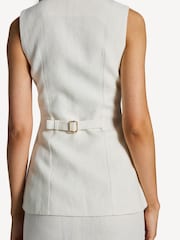 Posse White Matilda 100% Linen Waistcoat - Image 7 of 8