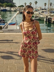 Posse Red Rosalie Floral Bodice Top - Image 6 of 9