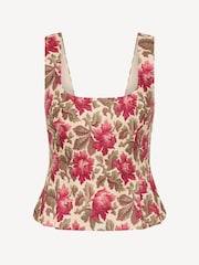 Posse Red Rosalie Floral Bodice Top - Image 9 of 9
