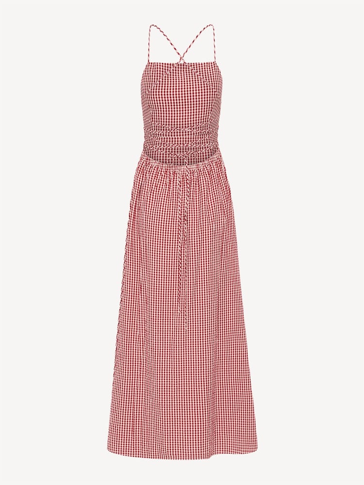 Posse Red Lori Gingham Midi Dress - Image 5 of 5