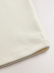 Ecru White Short Sleeve Textured Polo Shirt (3-16yrs) - Image 4 of 4