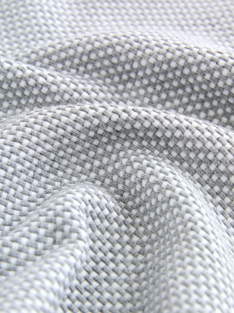 Grey/Black Short Sleeve Textured Polo Shirt (3-16yrs) - Image 3 of 4