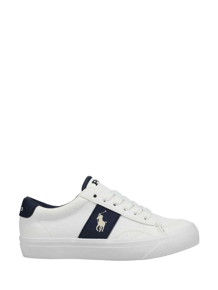 Polo Ralph Lauren White Boys Ryley Logo Classic Trainers - Image 1 of 2 Polo Ralph Lauren White Boys Ryley Logo Classic Trainers - Image 1 of 2