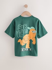 Green Skate Monster Relaxed Fit Short Sleeve Graphic Print T-Shirt (3-16yrs) - Image 2 of 4