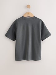 Charcoal Grey Subscribe Graphic Print Heavyweight Short Sleeve T-Shirt (3-16yrs) - Image 6 of 8