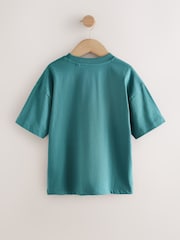 Teal Splat Relaxed Fit Short Sleeve Graphic Print T-Shirt (3-16yrs) - Image 2 of 4