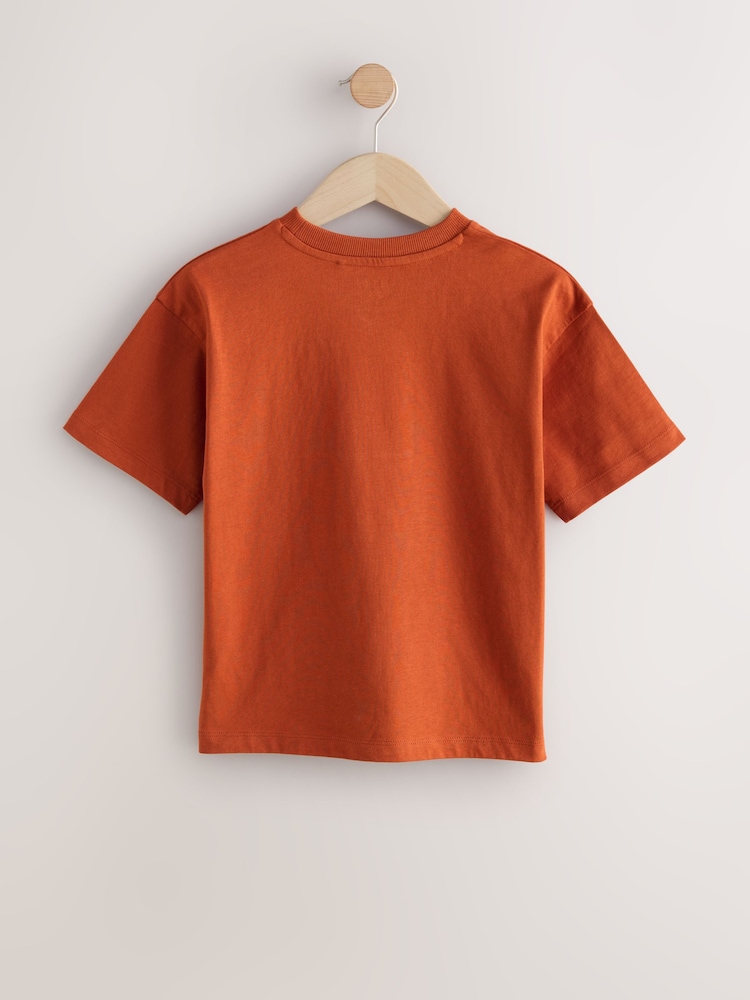 Rust Varsity Relaxed Fit Short Sleeve Graphic Print T-Shirt (3-16yrs) - Image 2 of 4
