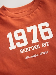 Rust Varsity Relaxed Fit Short Sleeve Graphic Print T-Shirt (3-16yrs) - Image 3 of 4