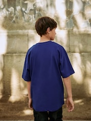 Cobalt Blue Varsity Relaxed Fit Short Sleeve Graphic Print T-Shirt (3-16yrs) - Image 2 of 6