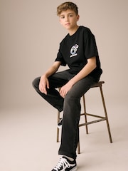 Black Smile Headphones Relaxed Fit Short Sleeve Graphic Print T-Shirt (3-16yrs) - Image 3 of 8