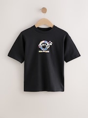 Black Smile Headphones Relaxed Fit Short Sleeve Graphic Print T-Shirt (3-16yrs) - Image 5 of 8