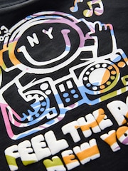 Black Smile Headphones Relaxed Fit Short Sleeve Graphic Print T-Shirt (3-16yrs) - Image 8 of 8