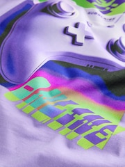 Purple Controller Relaxed Fit Short Sleeve Graphic Print T-Shirt (3-16yrs) - Image 3 of 4