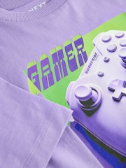 Purple Controller Relaxed Fit Short Sleeve Graphic Print T-Shirt (3-16yrs) - Image 4 of 4