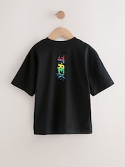 Black/Multi Dino Relaxed Fit Short Sleeve Graphic Print T-Shirt (3-16yrs) - Image 2 of 2