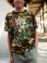Camo Tokyo Regular Fit Short Sleeve All-Over Print T-Shirt (3-16yrs) - Image 2 of 7