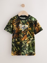 Camo Tokyo Regular Fit Short Sleeve All-Over Print T-Shirt (3-16yrs) - Image 4 of 7
