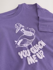 Purple Duck Regular Fit Short Sleeve Graphic T-Shirt (3-16yrs) - Image 3 of 4