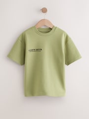 Green Khaki Graphic Print Heavyweight Short Sleeve T-Shirt (3-16yrs) - Image 1 of 4