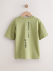 Green Khaki Graphic Print Heavyweight Short Sleeve T-Shirt (3-16yrs) - Image 2 of 4