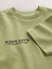 Green Khaki Graphic Print Heavyweight Short Sleeve T-Shirt (3-16yrs) - Image 4 of 4