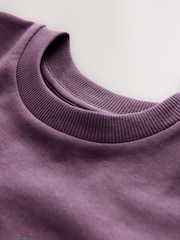 Purple Skull Graphic Print Heavyweight Short Sleeve T-Shirt (3-16yrs) - Image 4 of 4