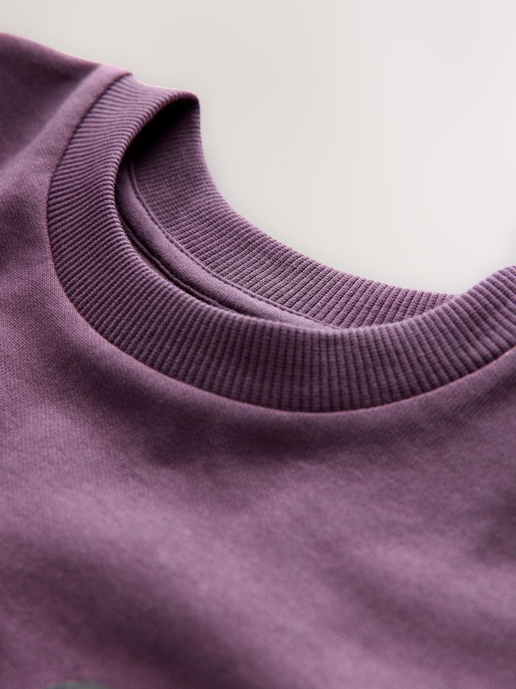 Morado con calaveras - Camiseta gruesa de manga corta con estampado gráfico (3-16 años) - Imagen 4 de 4 Morado con calaveras - Camiseta gruesa de manga corta con estampado gráfico (3-16 años) - Imagen 4 de 4