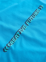 Cobalt Blue Pixel Smile Relaxed Fit Short Sleeve Graphic Print T-Shirt (3-16yrs) - Image 7 of 7