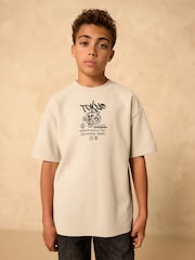 Stone Tiger - Graphic Textured Short Sleeve T-Shirt (3-16yrs) - صورة 1 من 8