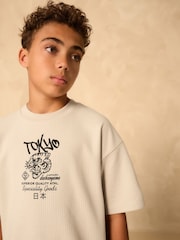 Stone Tiger - Graphic Textured Short Sleeve T-Shirt (3-16yrs) - صورة 4 من 8