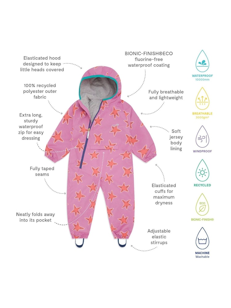 وردي - Muddy Puddles Waterproof EcoLight Puddlesuit - صورة 5 من 5