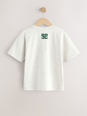 Grey Marl Varsity Relaxed Fit Short Sleeve Graphic Print T-Shirt (3-16yrs) - Image 2 of 4