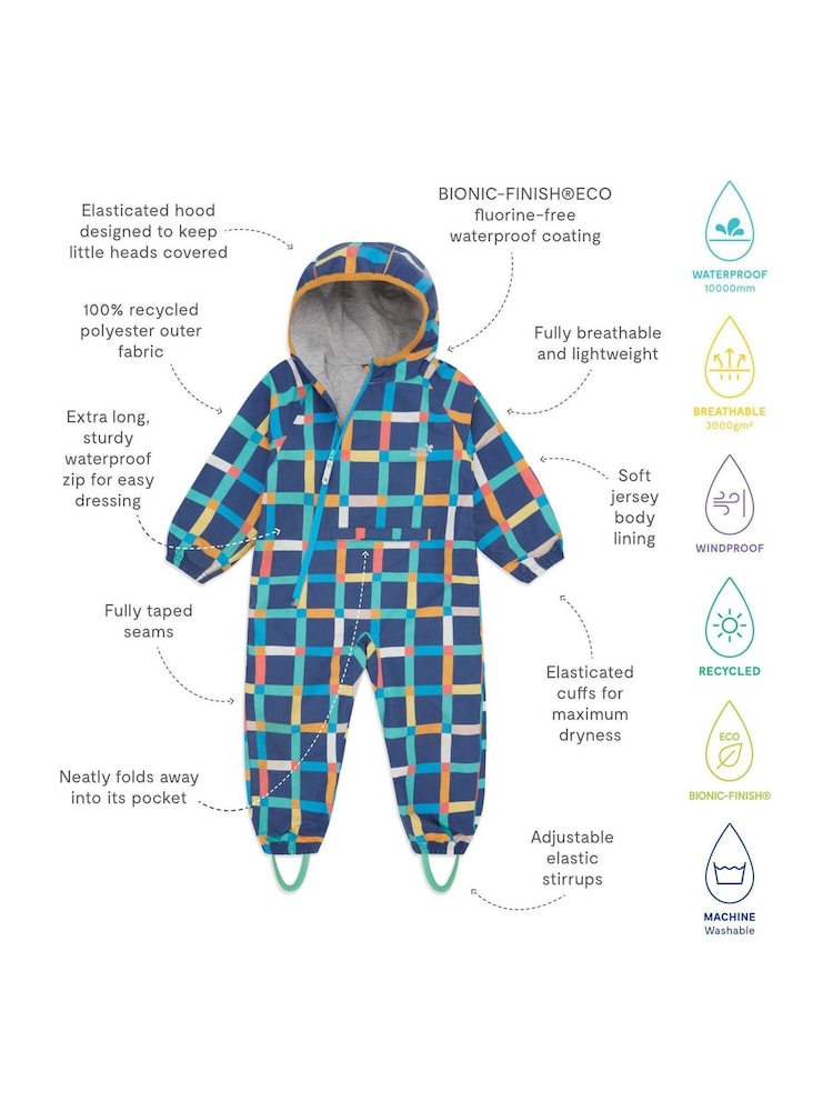 Donker Blauw - Muddy Puddles Waterproof EcoLight Puddlesuit - Image 5 of 5