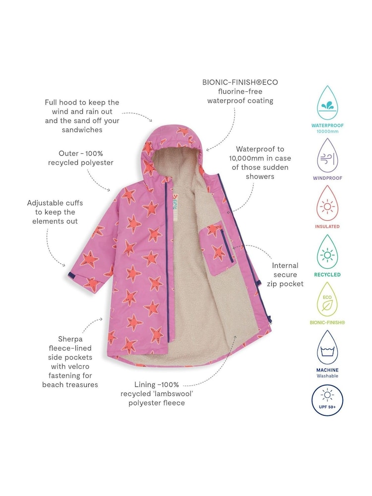 Muddy Puddles Pink Waterproof Changing Robe Cover-Up - Image 5 of 5