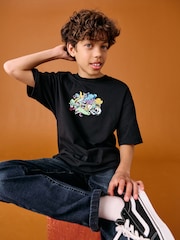 Black Monsters Back Print - Camiseta holgada de manga corta con estampado gráfico (3-16 años) - Imagen 3 de 8